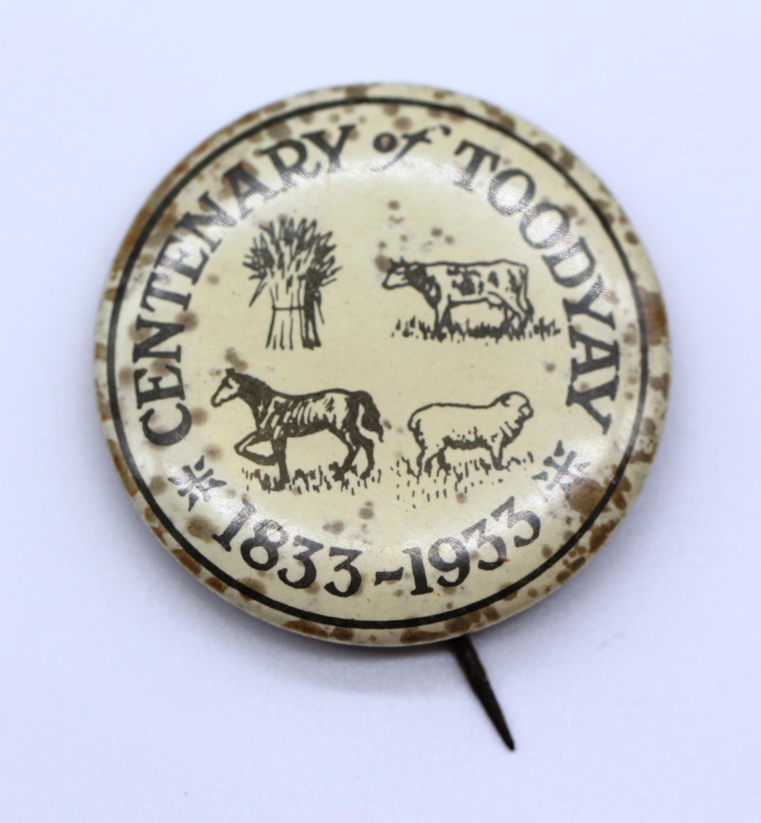 Toodyay Centennary Badge 1933