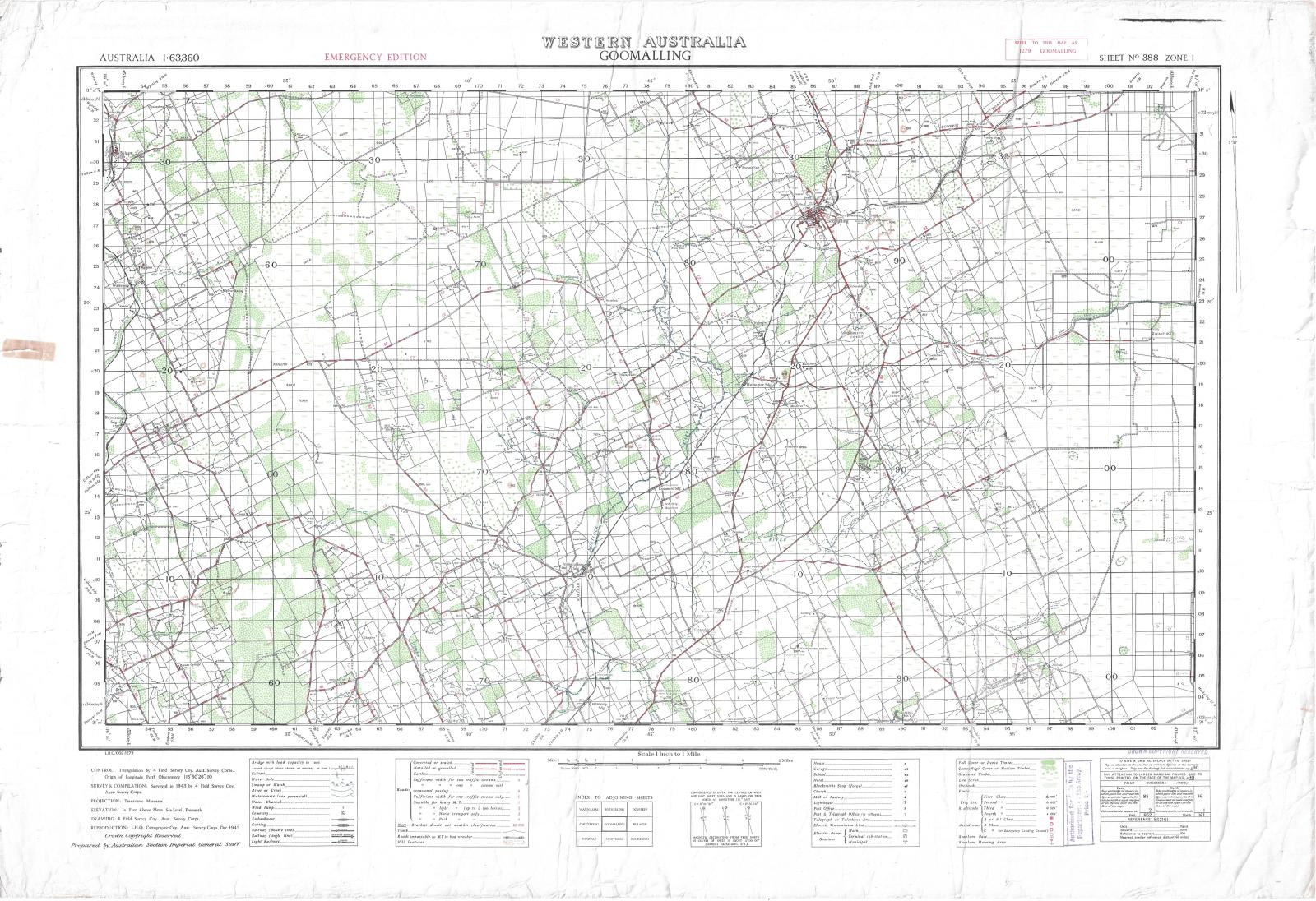 Cadastral map covering Goomalling, Bolgart & Toodyay
