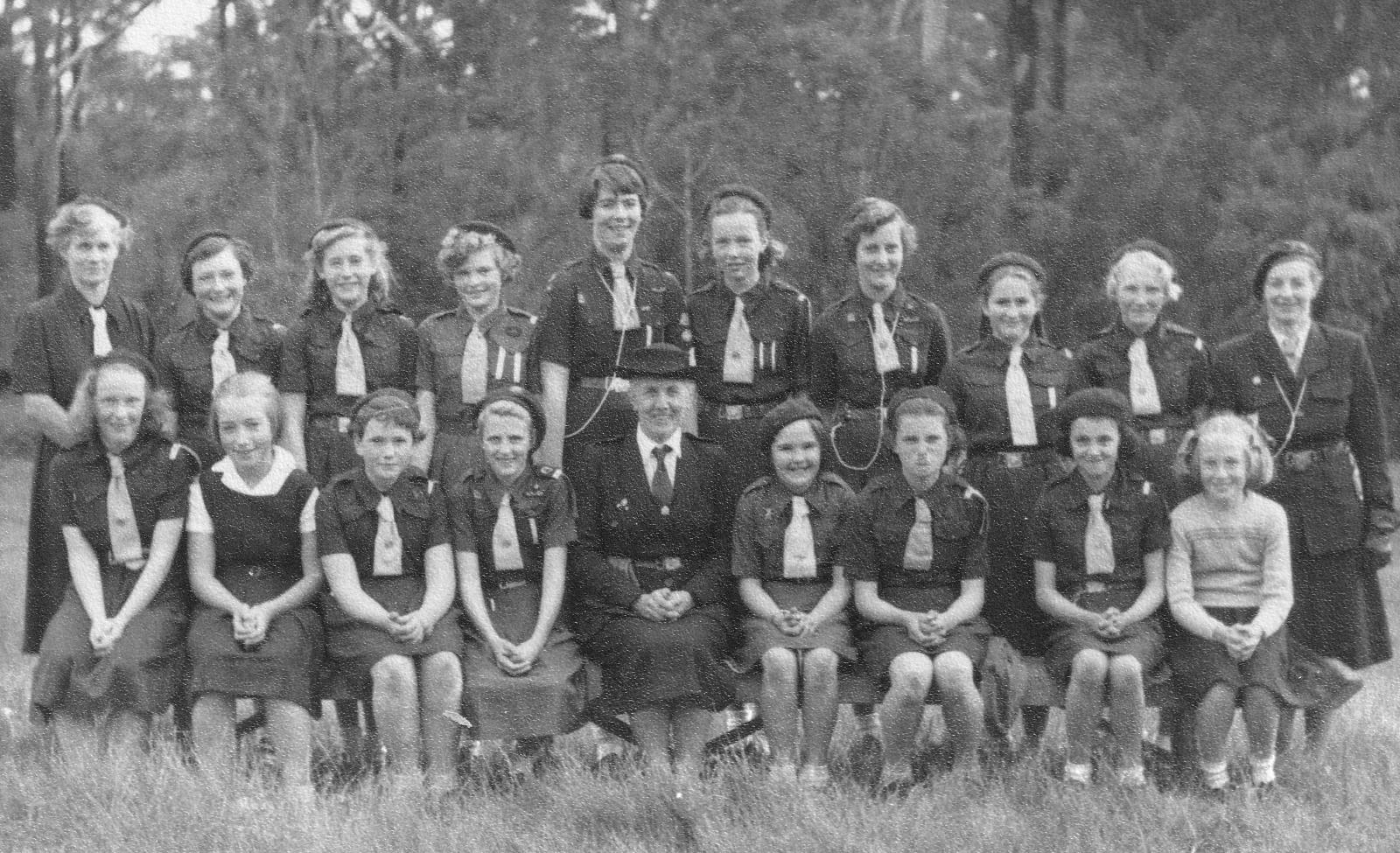 Rosa Brook Girl Guides & Brownies c1950