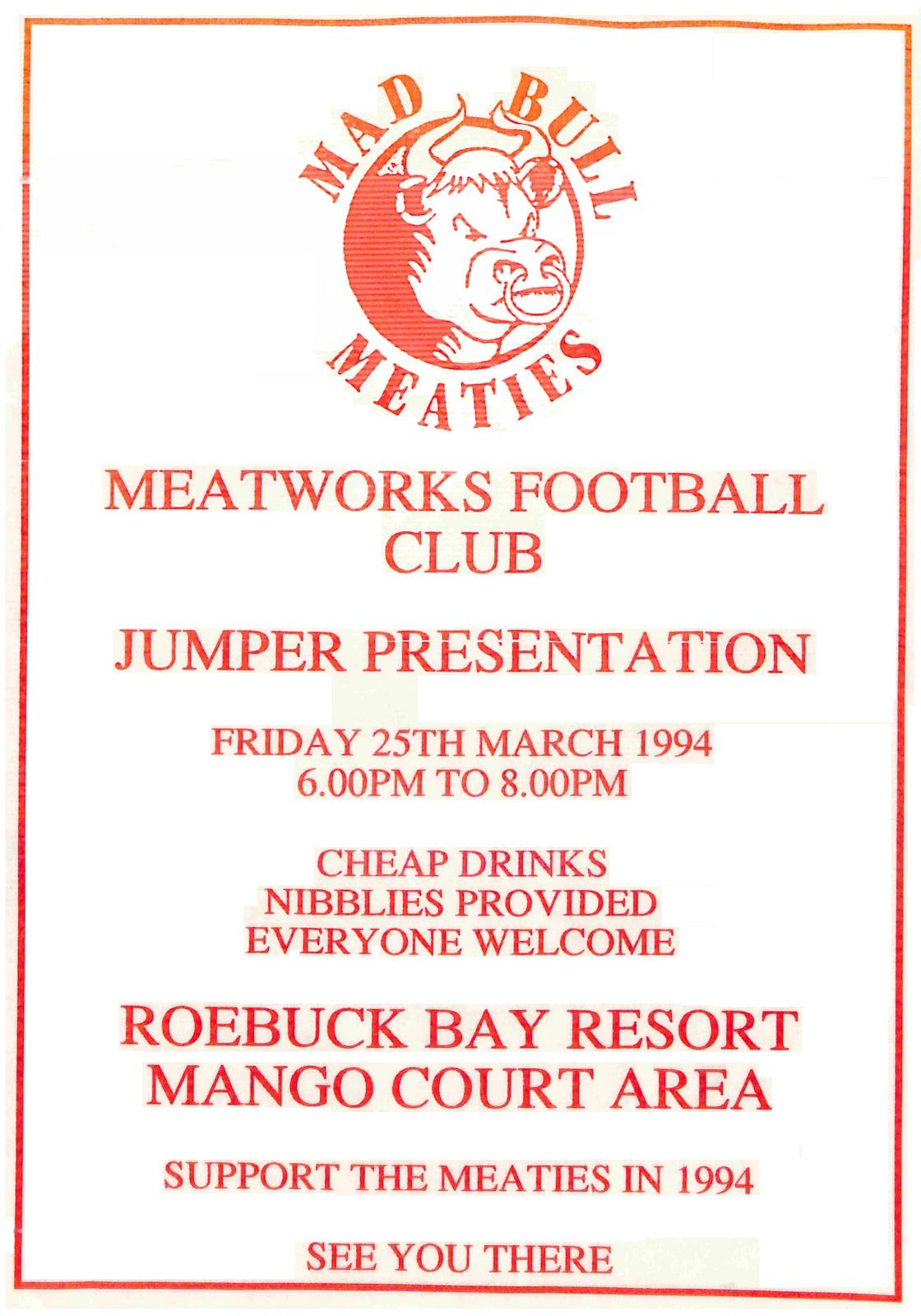 Meatworks  Jumper Presentation  1994