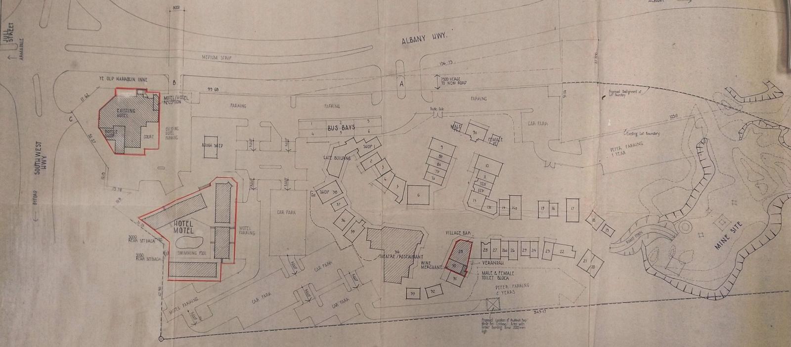 Site and Building layouts at Pioneer Village