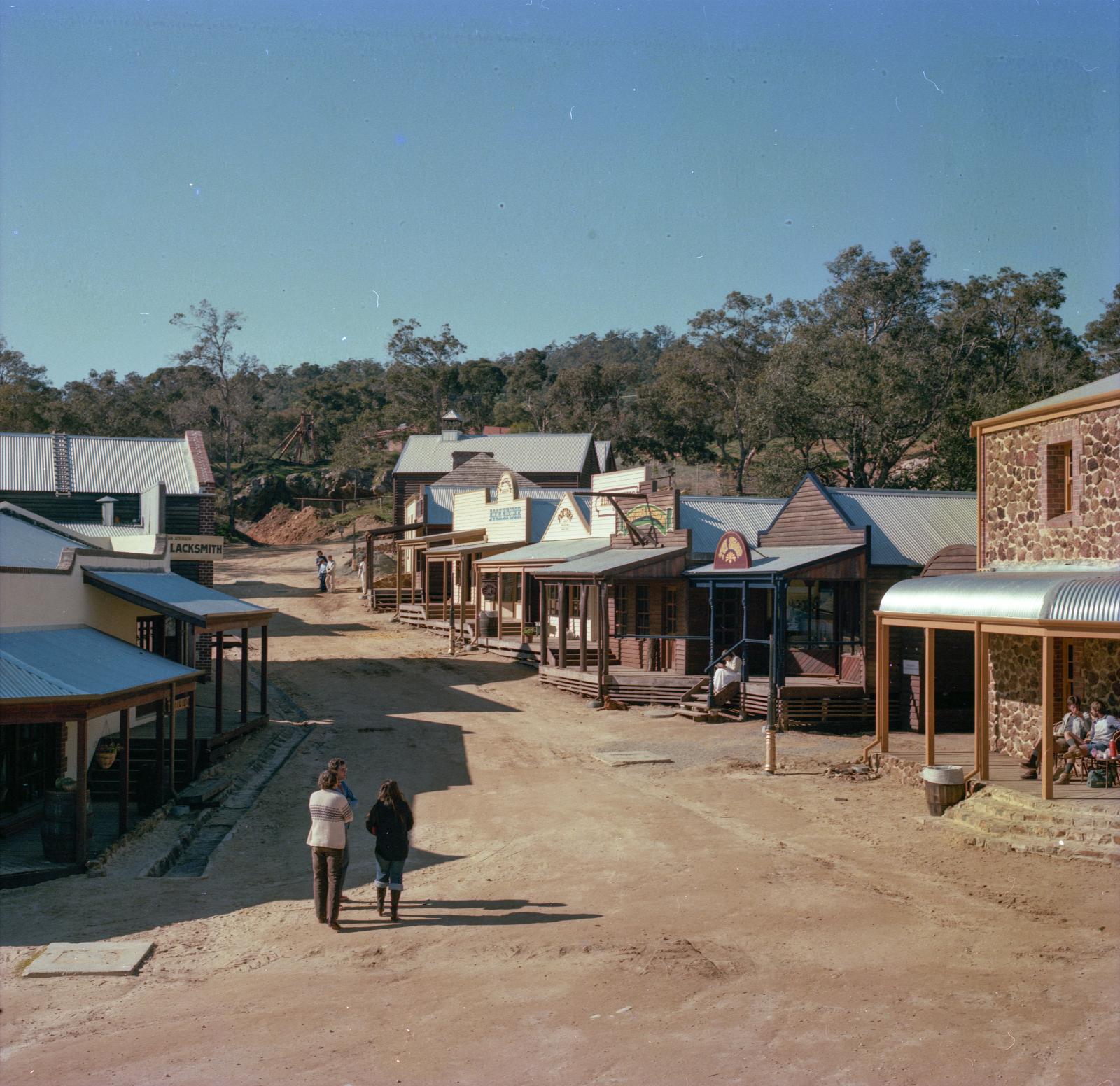 Street of Pioneer Village prior to opening.