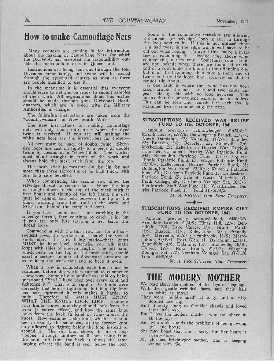 Countrywoman Magazine article Nov 1941