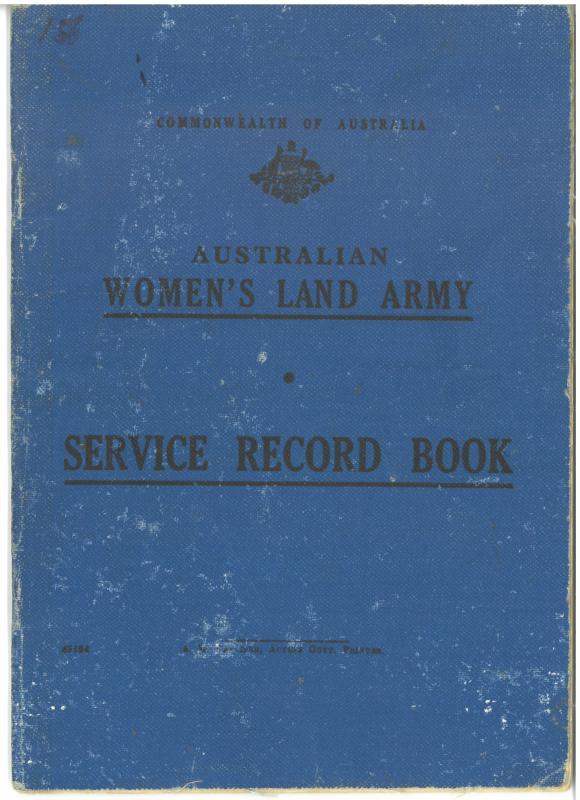 Women's Land Army Service Records Book