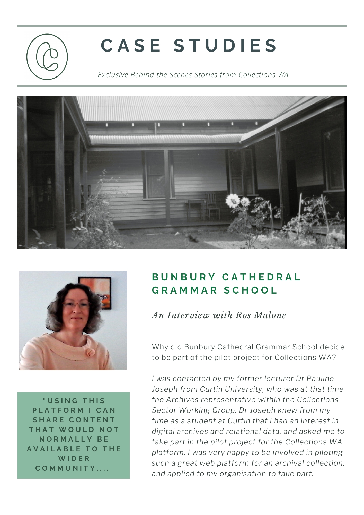 Bunbury Cathedral Grammar School Collections WA Case Study