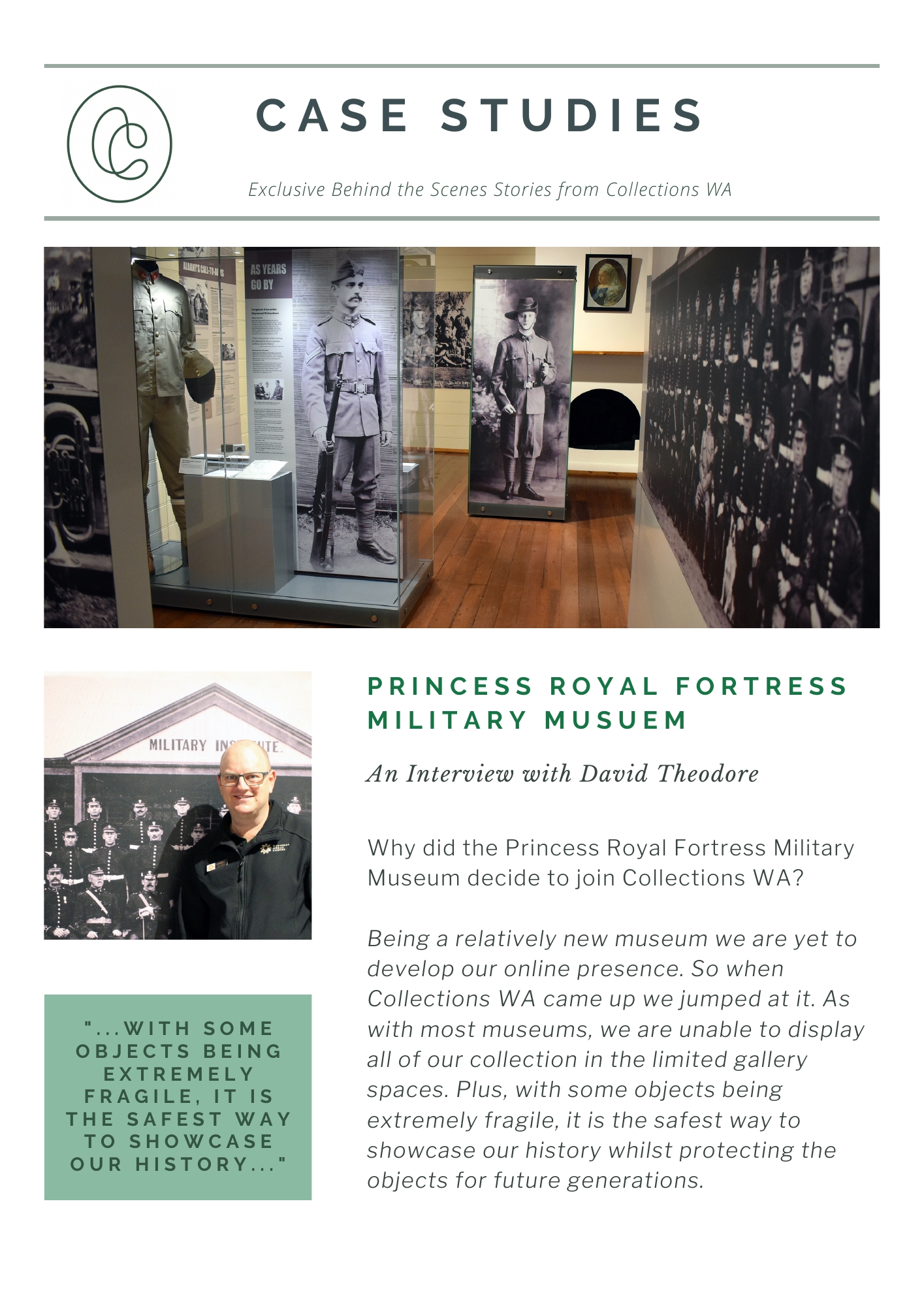 Princess Royal Fortress Military Museum Collections WA Case Study