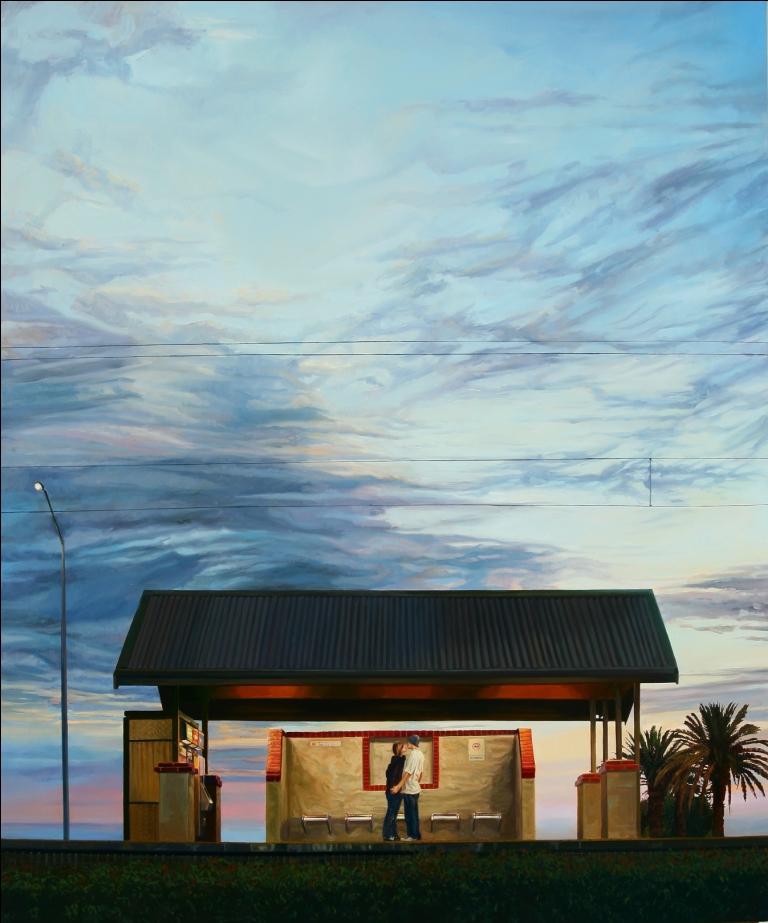 Marcus Beilby, The Kiss, 2010, oil paint on canvas