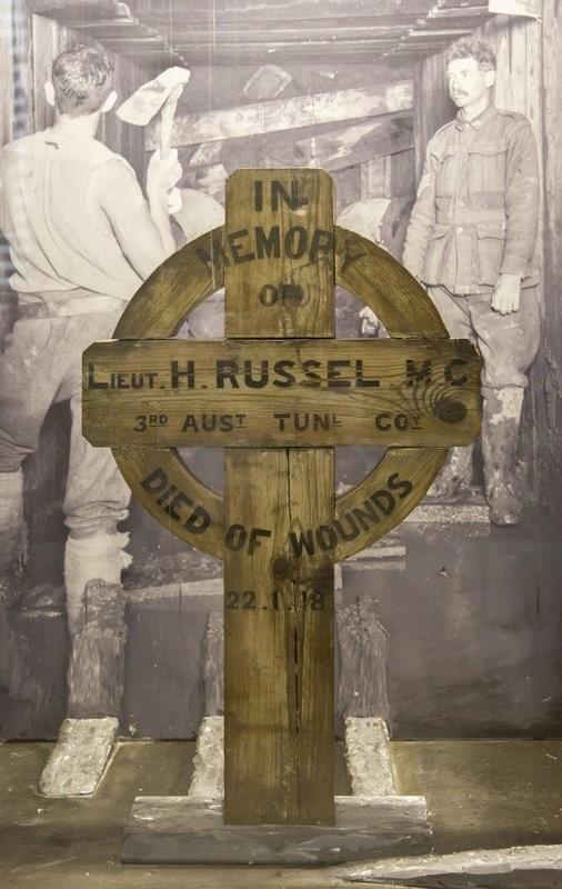 Battlefield Memorial Cross - Lieutenant Hugh Russel, MC