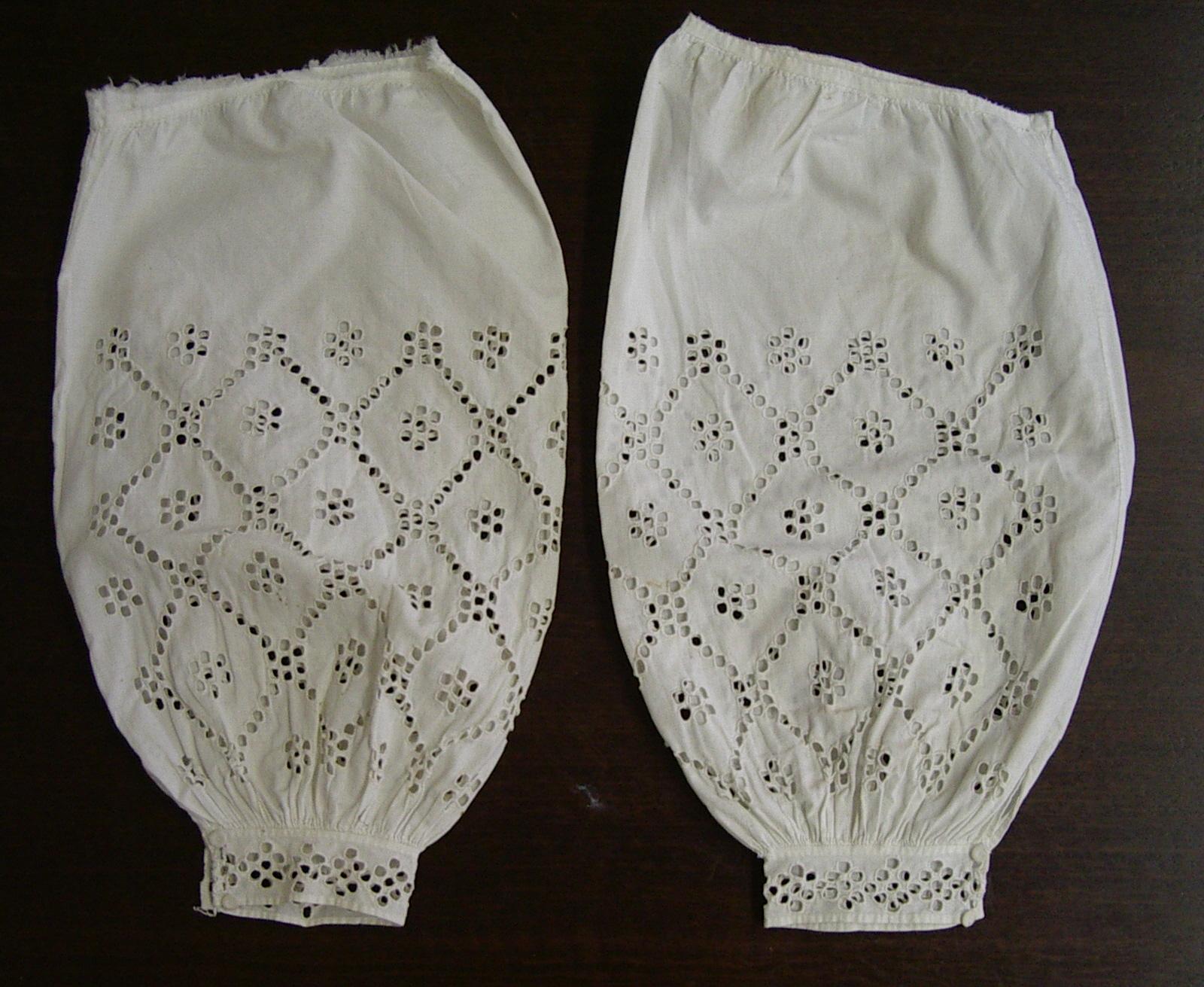 Pair of Broderie Anglaise sleeves