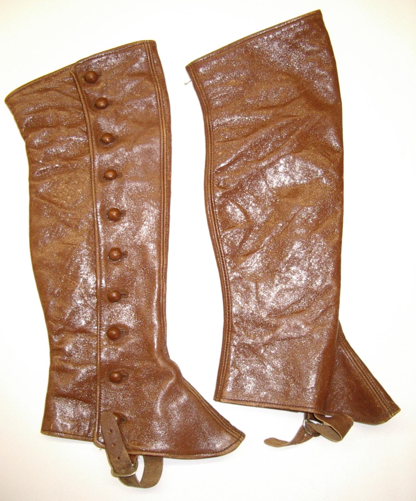 Ladies leather gaiters, pair