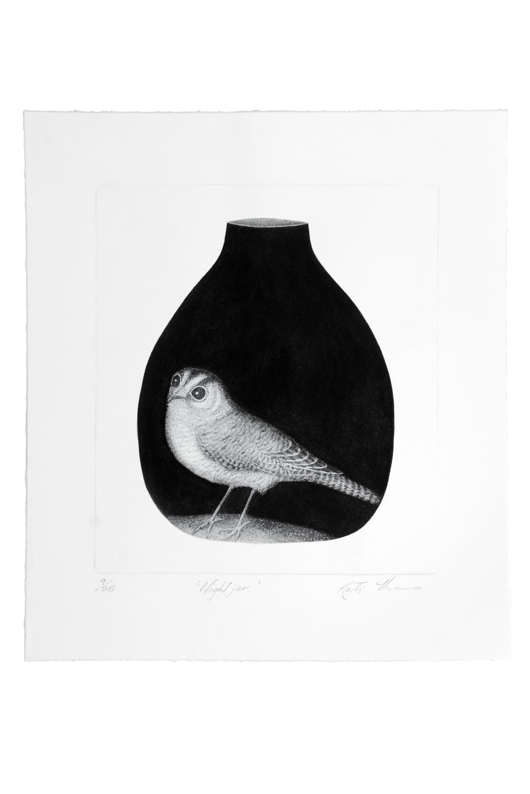 Night bird singing 6/9 etchings