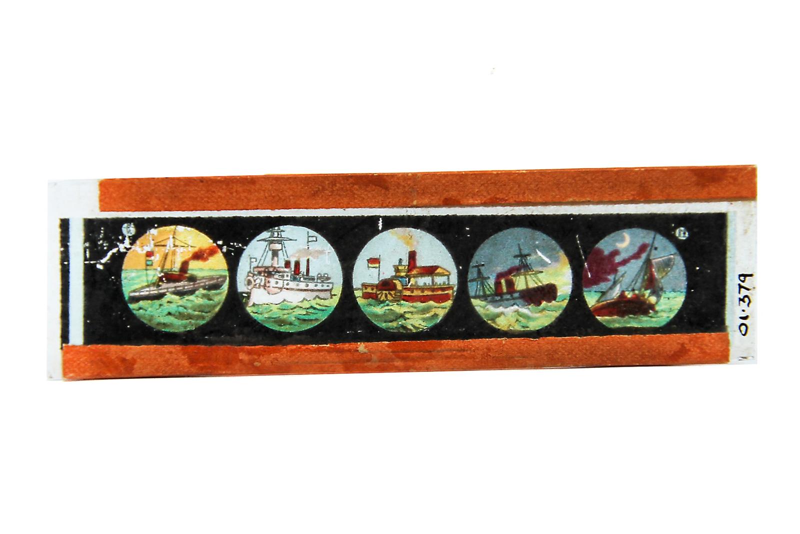 Magic Lantern slide, boats