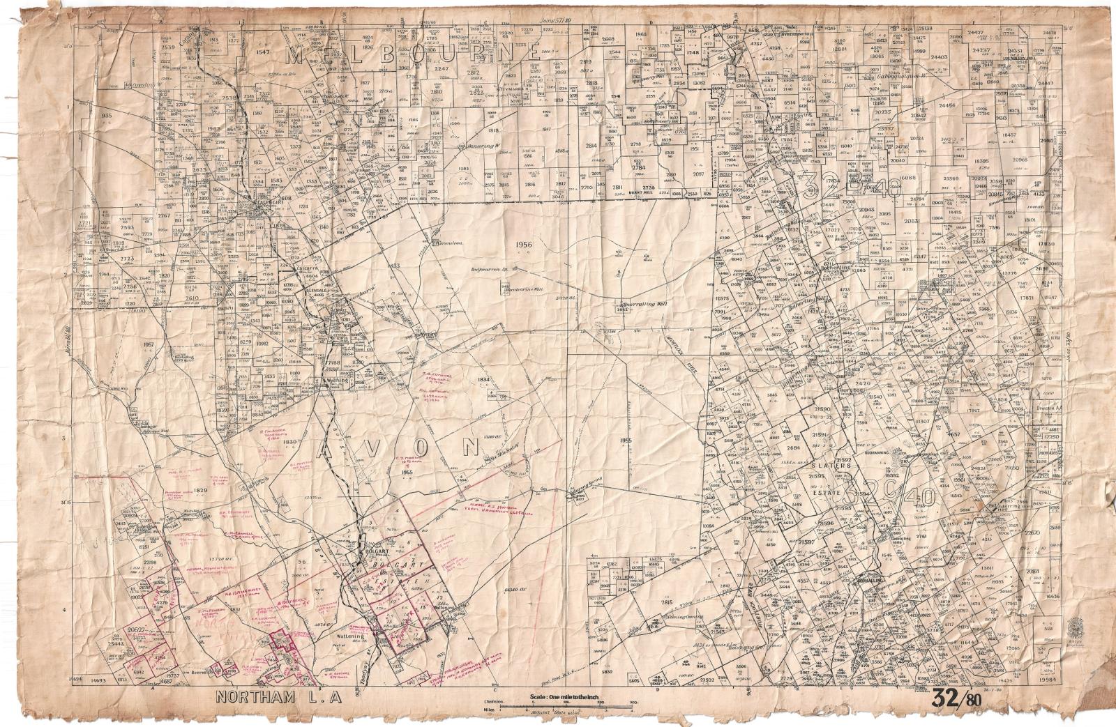 Cadastral map, Bolgard, Calingiri & Toodyay