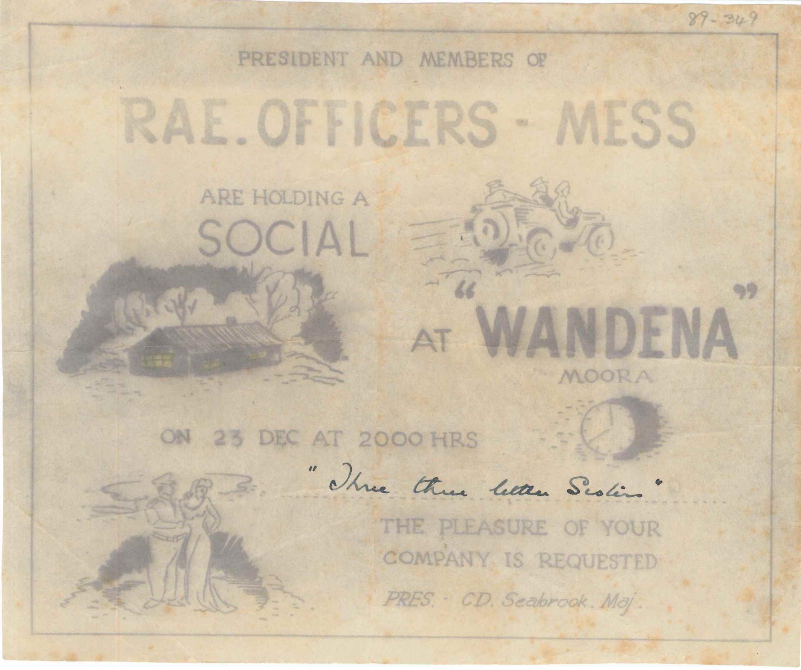 RAE. Officers - mess