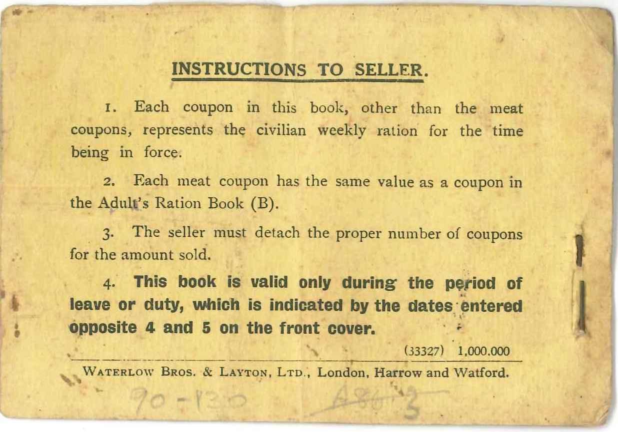 Ration book back