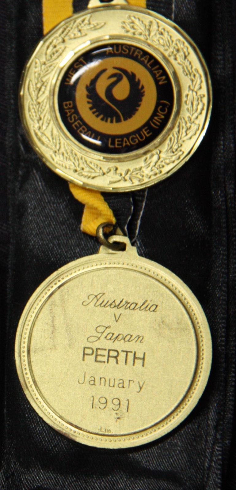 Austalia v Japan series commemorative medallions 1991