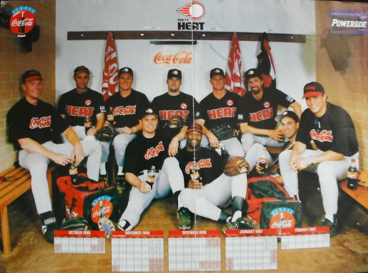 Perth Heat 1996 Baseball Fixtures Poster