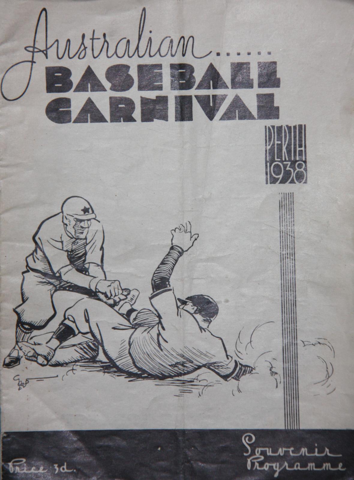 1938 Australian Baseball Carnival Souvenir Programme - Front