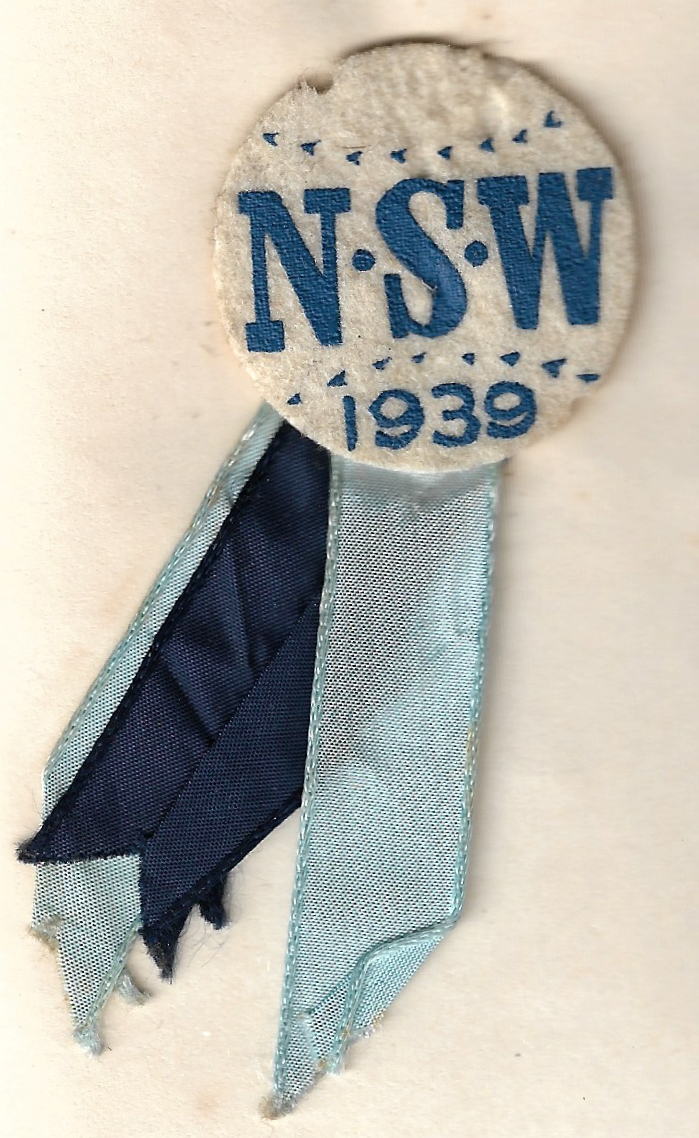 1939 New South Wales Claxton Shield Series baseball badge