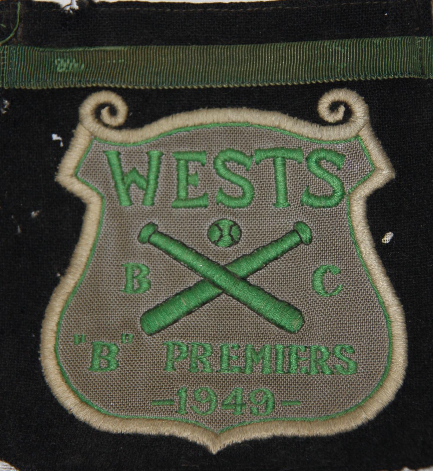 1949 Wests Baseball Club pocket patch