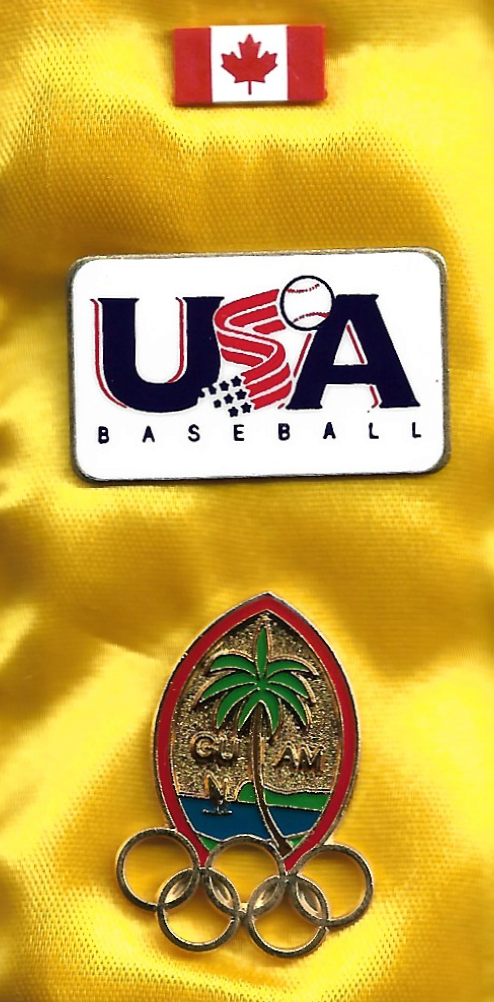 International baseball team lapel pins