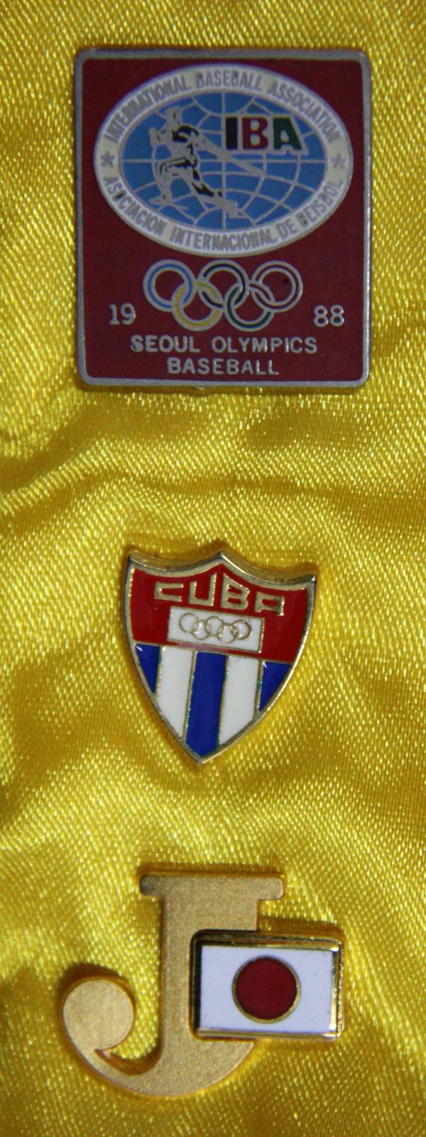 International baseball team lapel pins