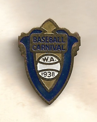 1938 Western Australian Baseball Carnival badge