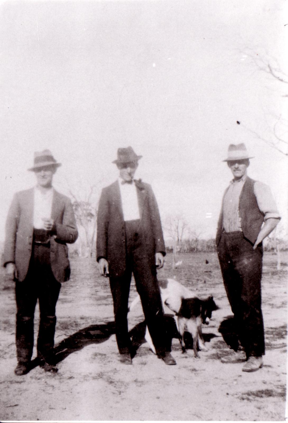 L to R: Fred, Ben & Bill Marshall, Tunney.