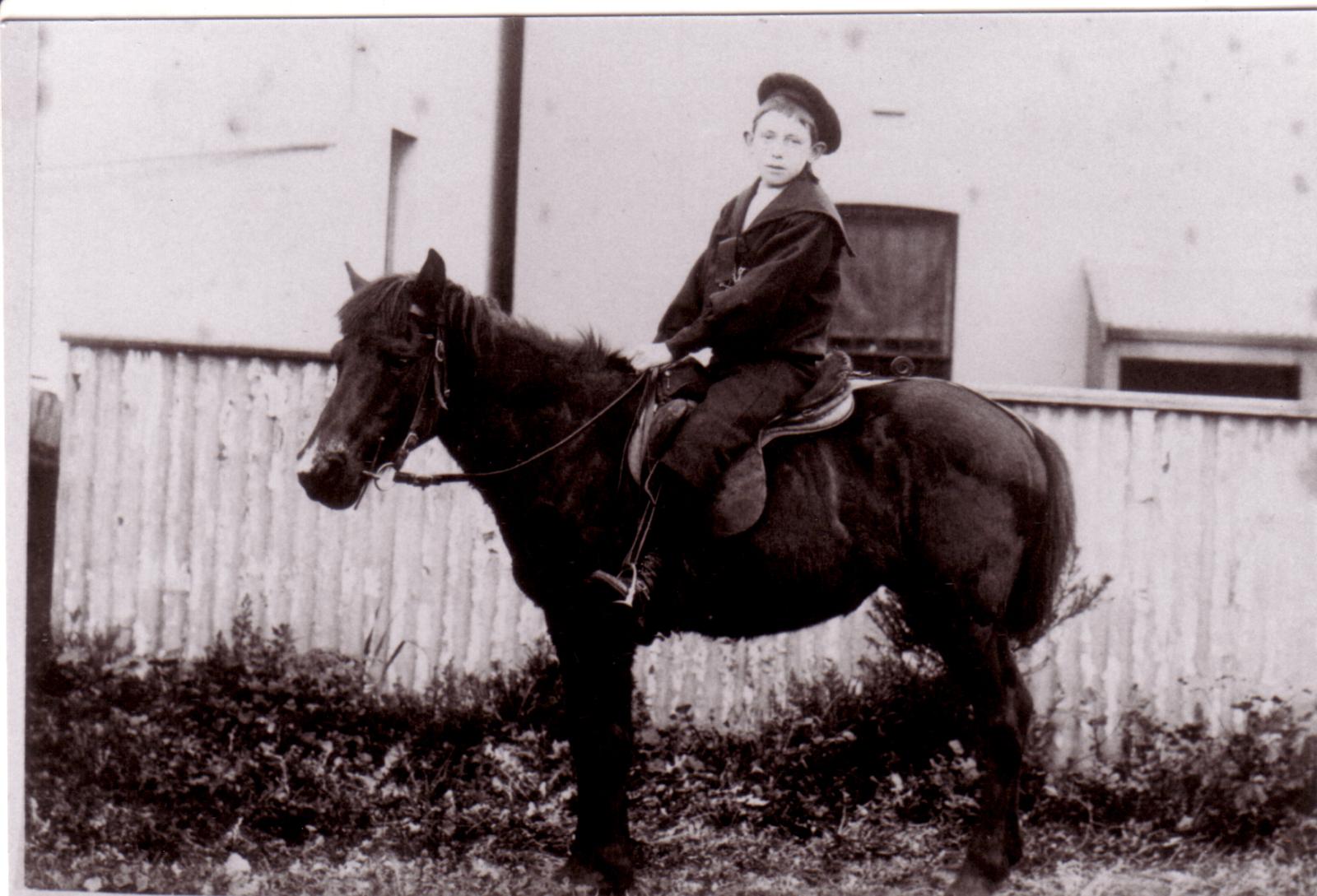 Strath Climie On Horseback, 1896