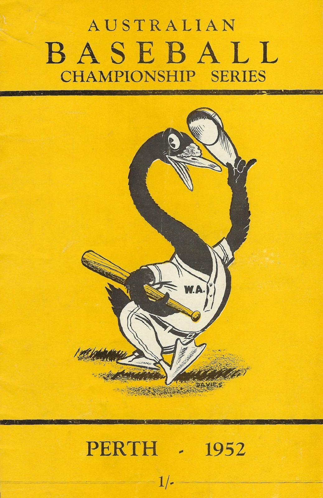 Australian Baseball Championship Series programme (front cover)