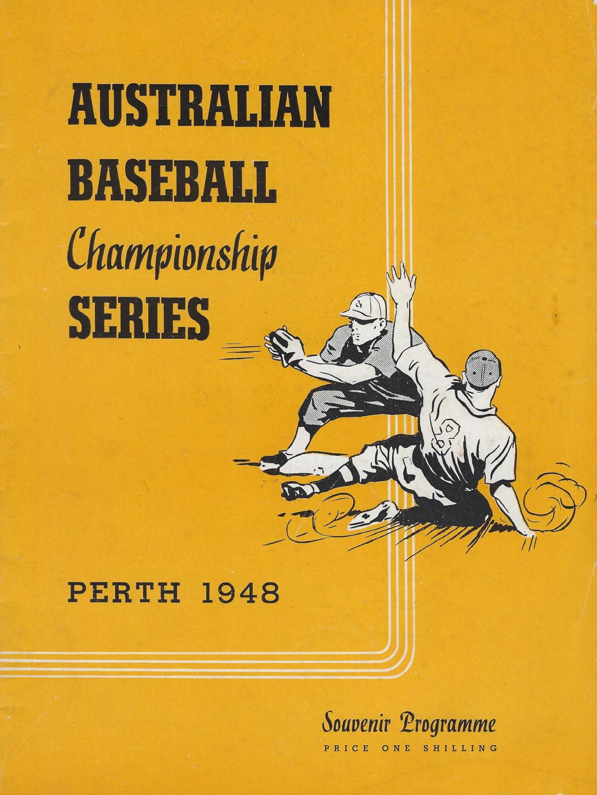 1948 Australian Baseball Championship Series programme (front cover)