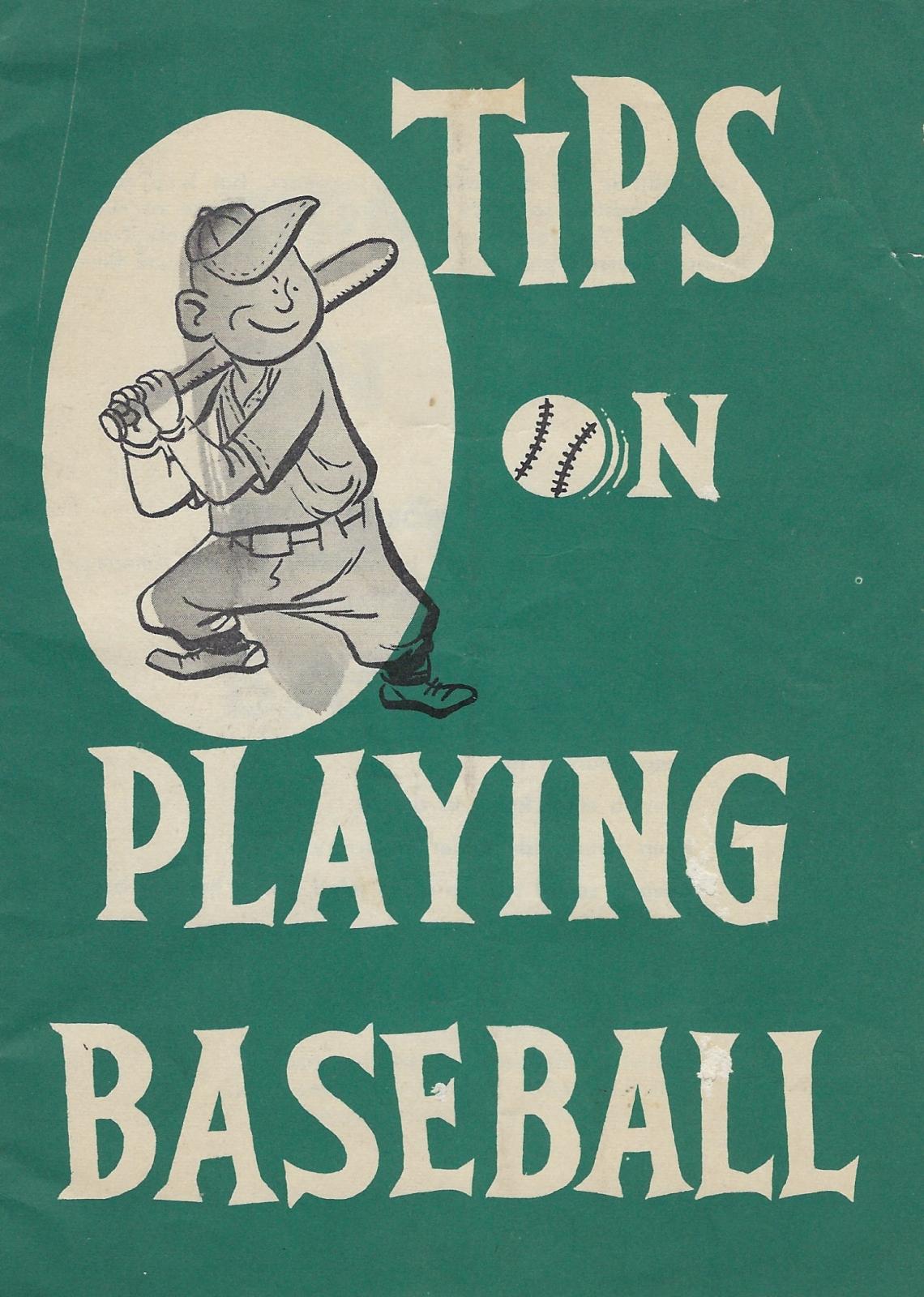 'Tips of Playing Baseball' booklet (front cover)