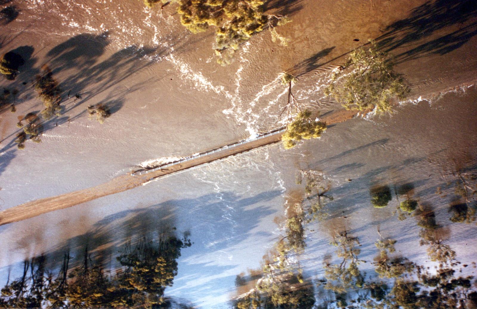 Aerial View Of Yeriminup Causeway During Flood Of January 24Th,1982