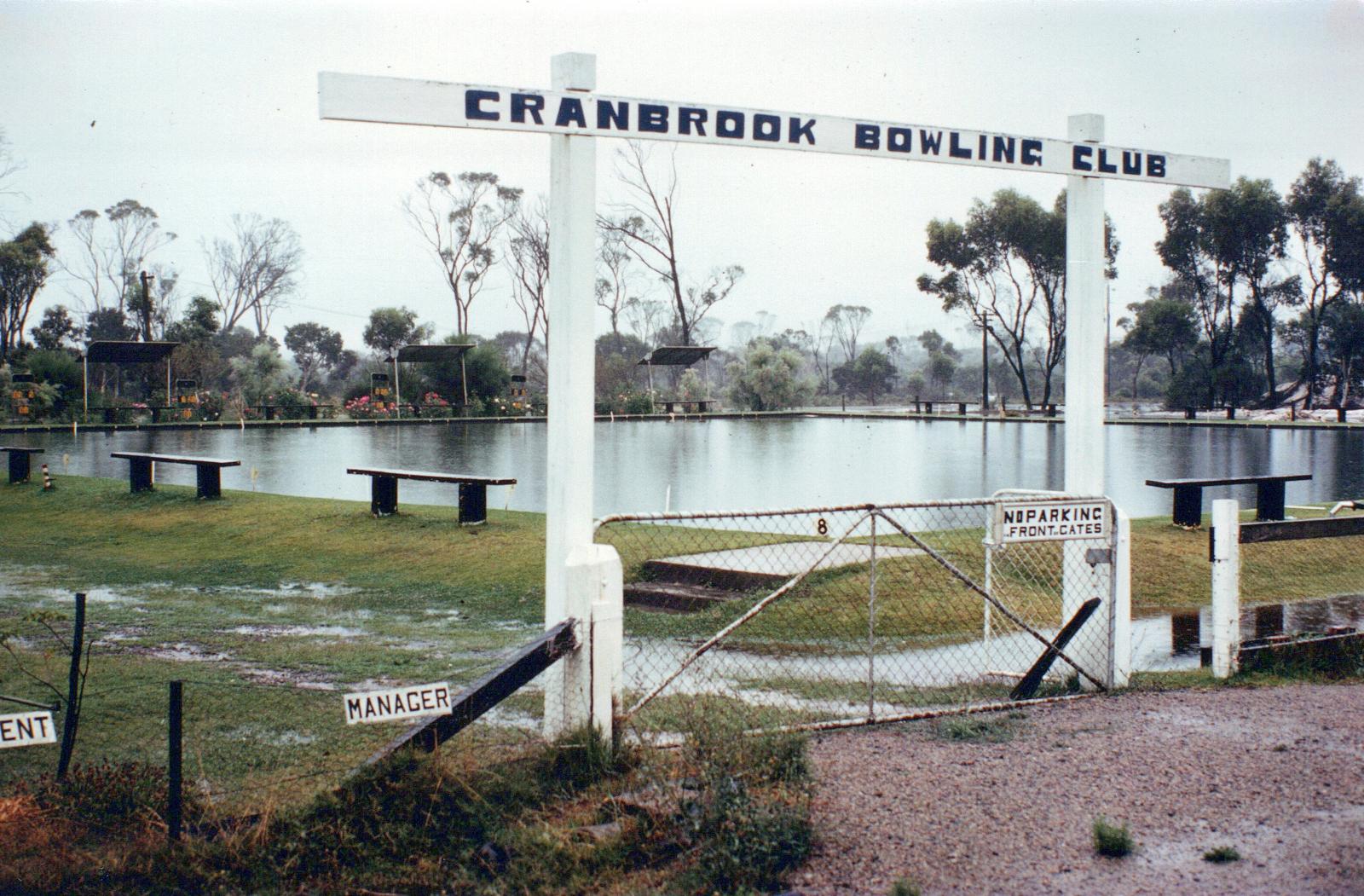 Cranbrook Bowling Green Under Water.