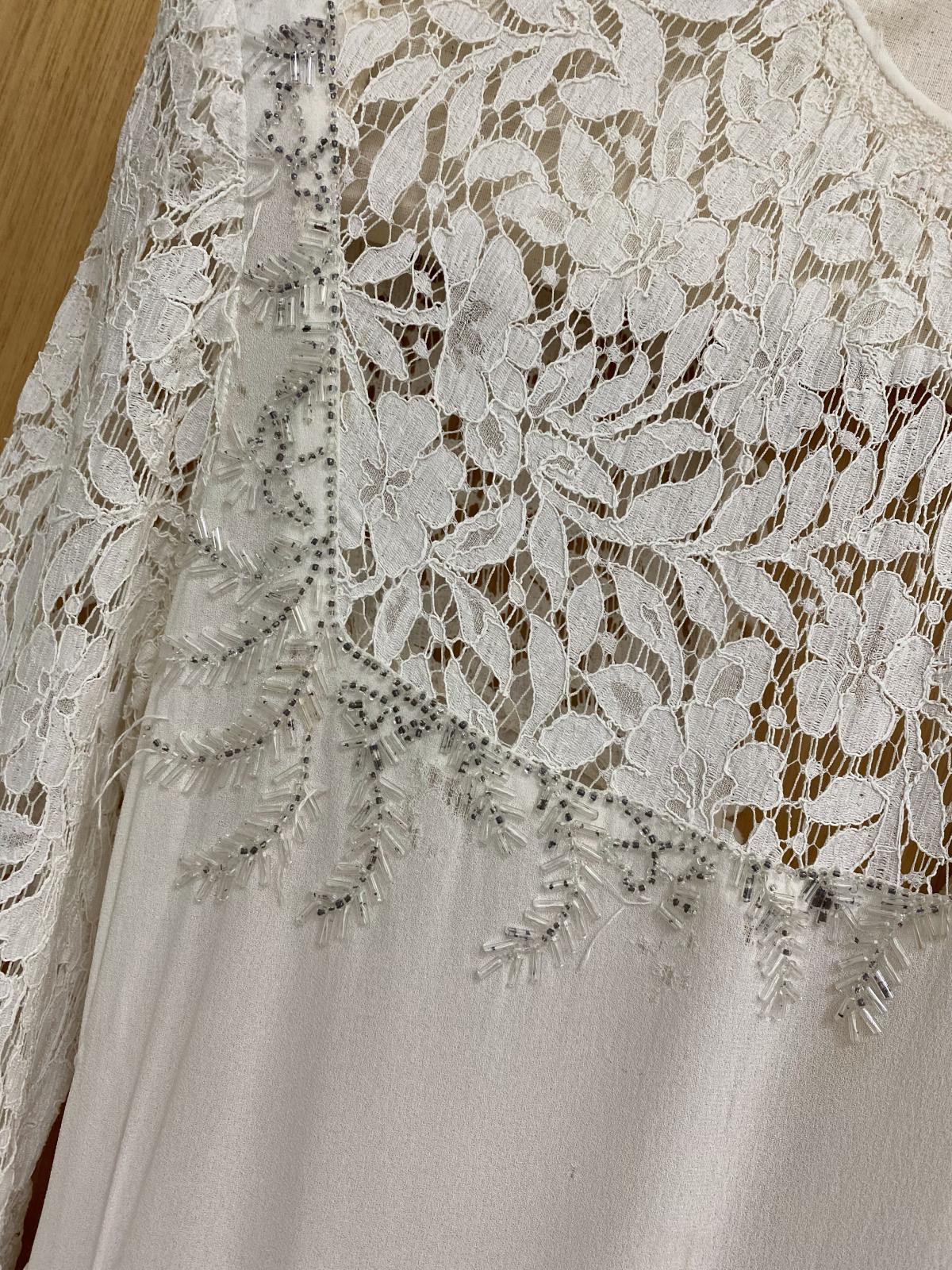 Detail on wedding dress