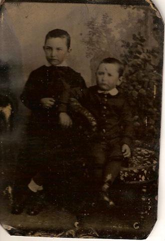 Tintype of Thomas & Lionel Duncan