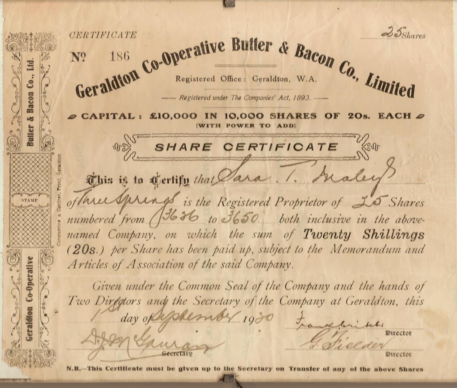 Share Certificate