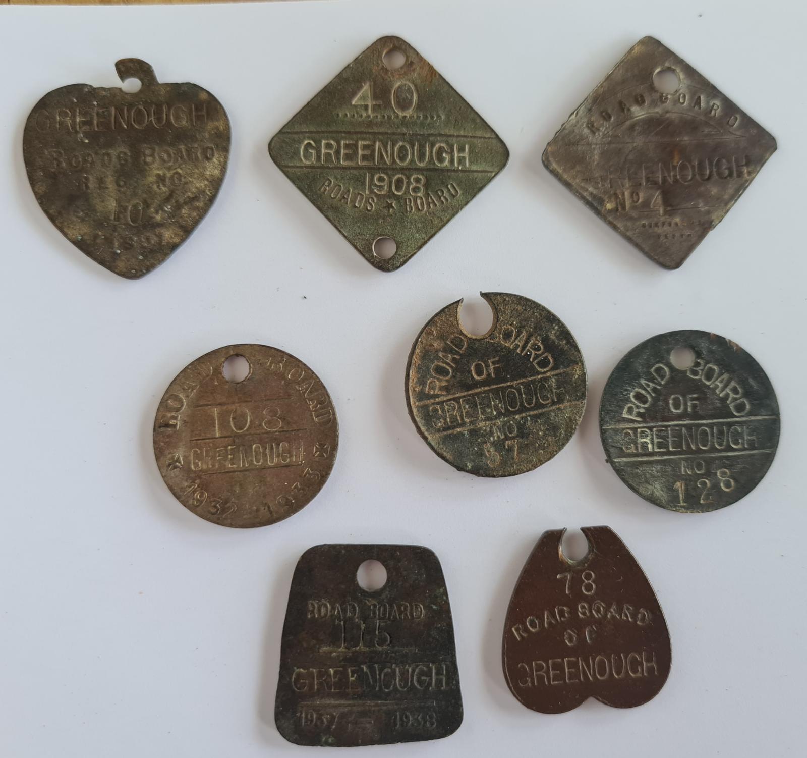 Greenough Road Board dog license discs