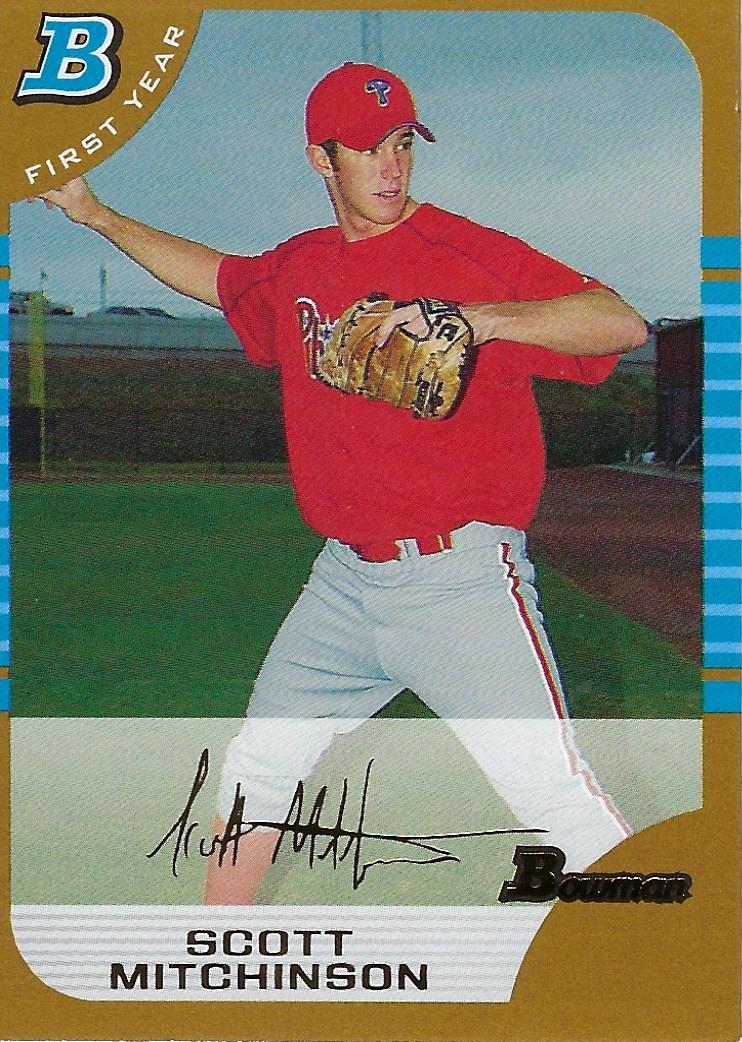 Baseball player collector's card - Scott Mitchinson