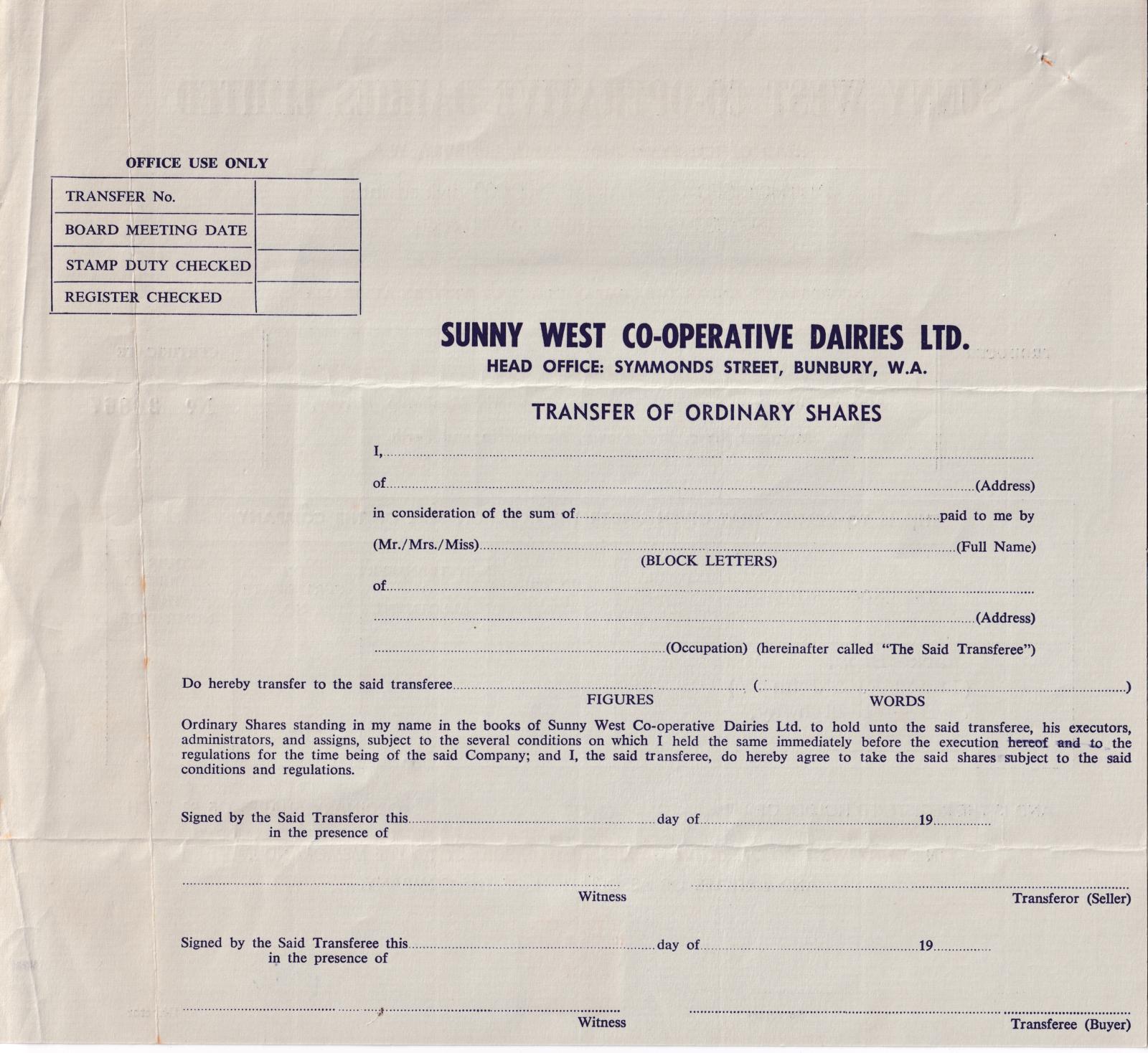 Share Certificate