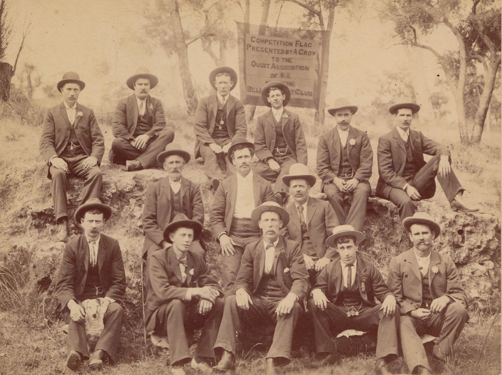 Members of the 1905 Bellevue Quoits Club.