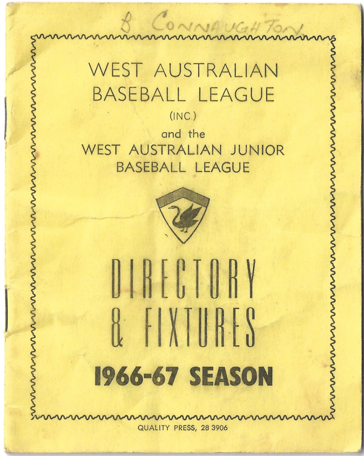 1966-67 West Australian Baseball League fixtures