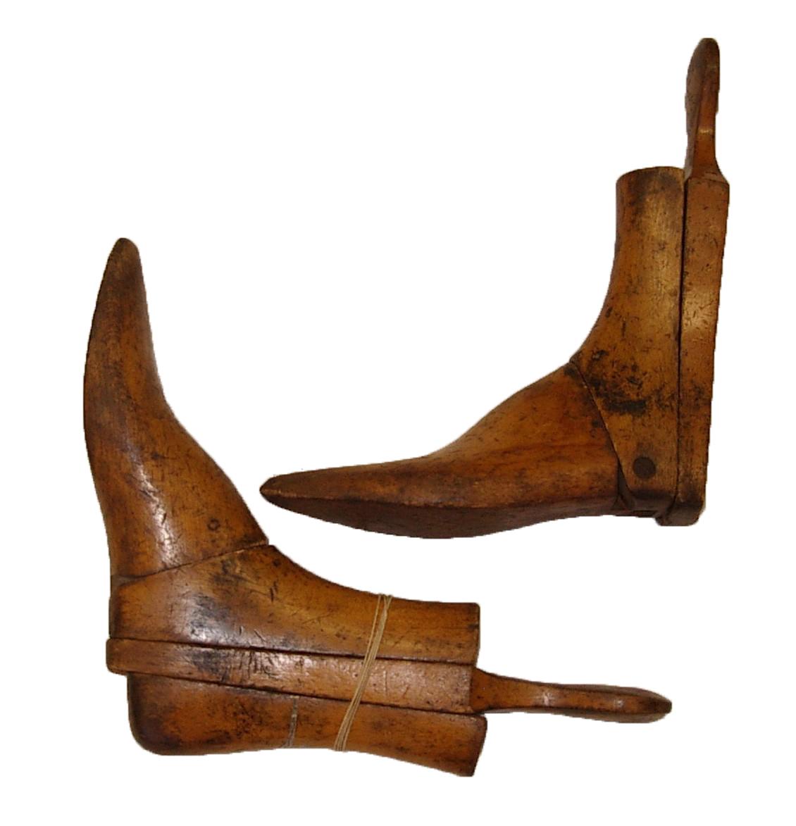 pair of adjustable wooden shoe trees