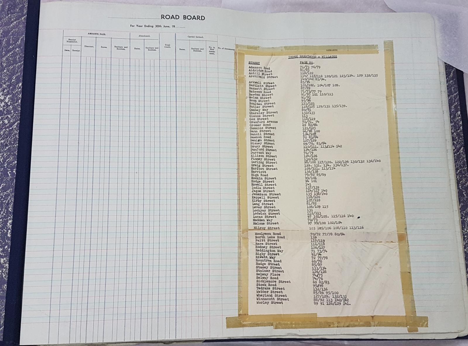 inside of rate book