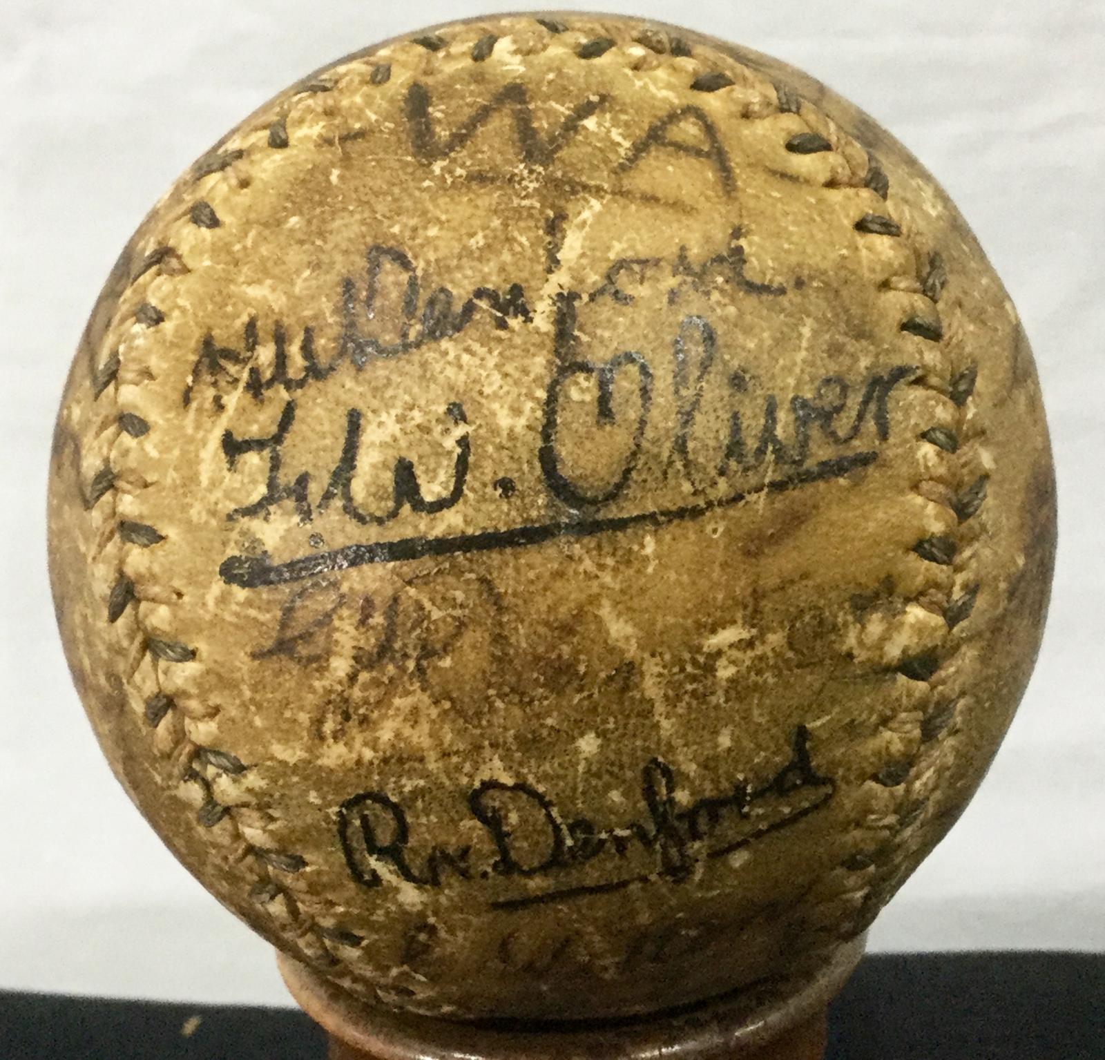 1936 baseball from the first-ever games between Western Australia and Victoria