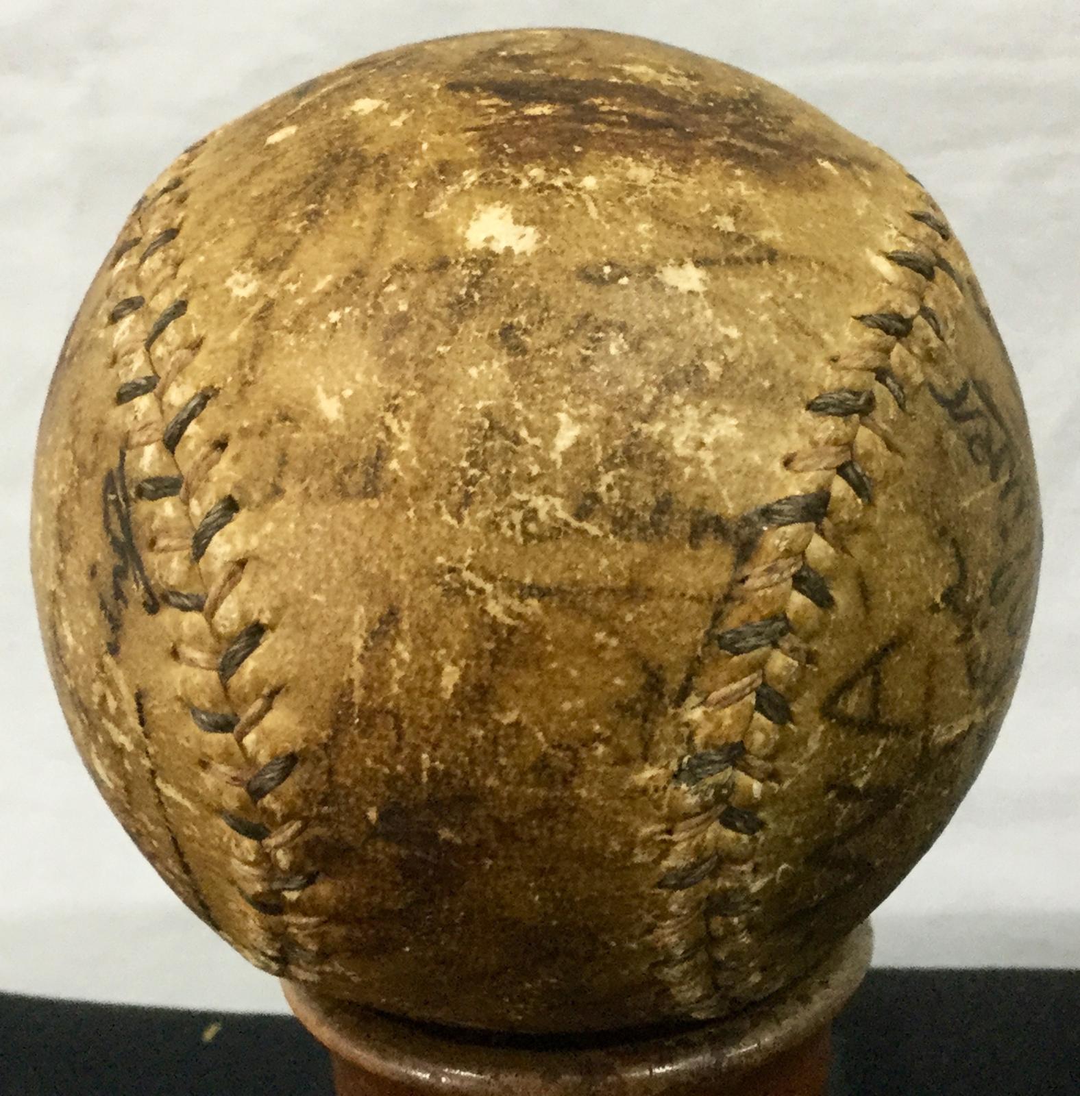 1936 signed baseball from the first games between Western Australia and Victoria