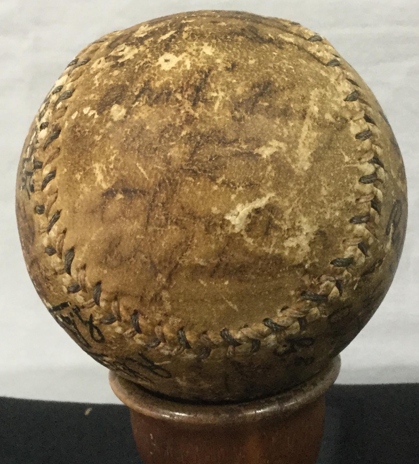 1936 signed baseball from the first games between Western Australia and Victoria