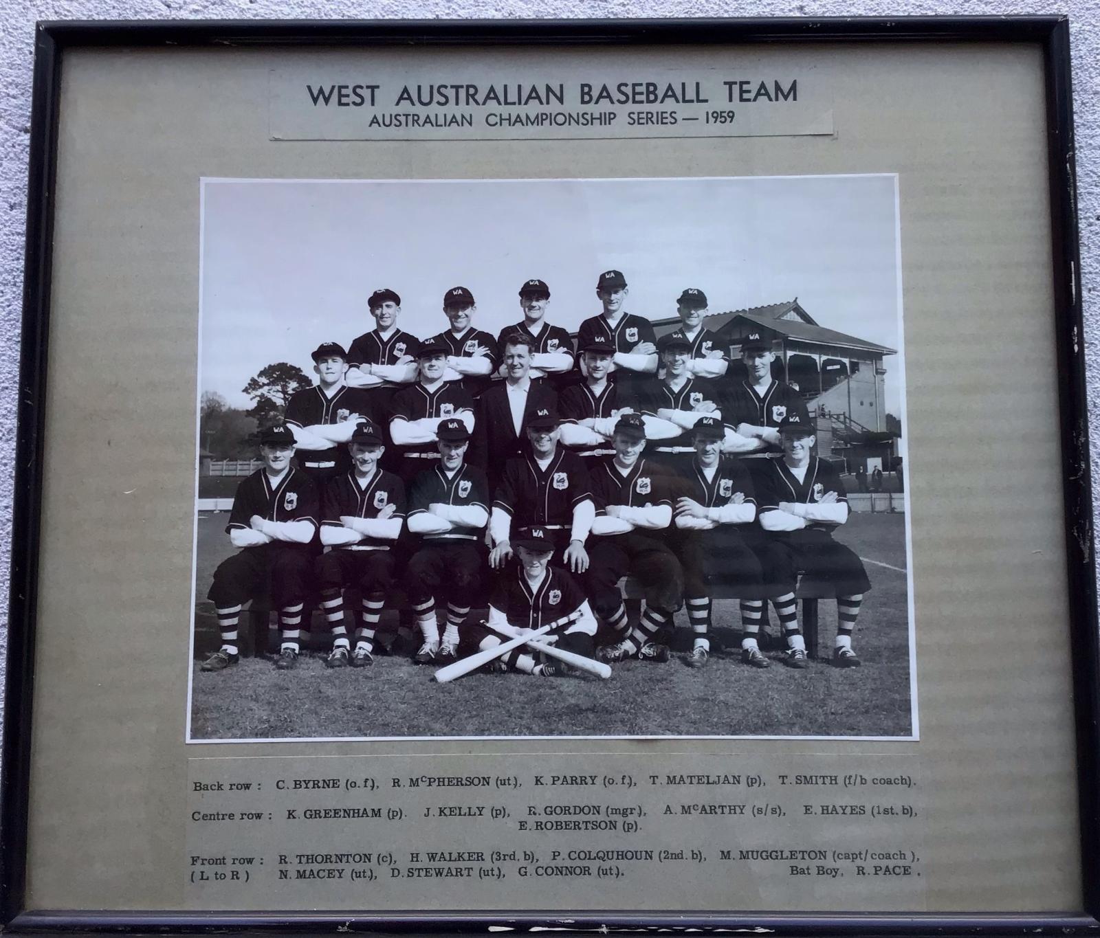 1959 Western Australian Claxton Shield Series baseball team