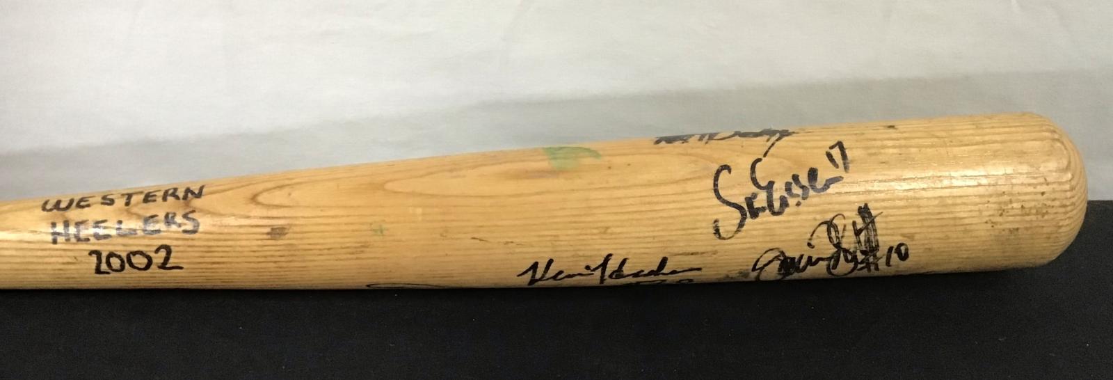 2002 Western Heelers signed baseball bat