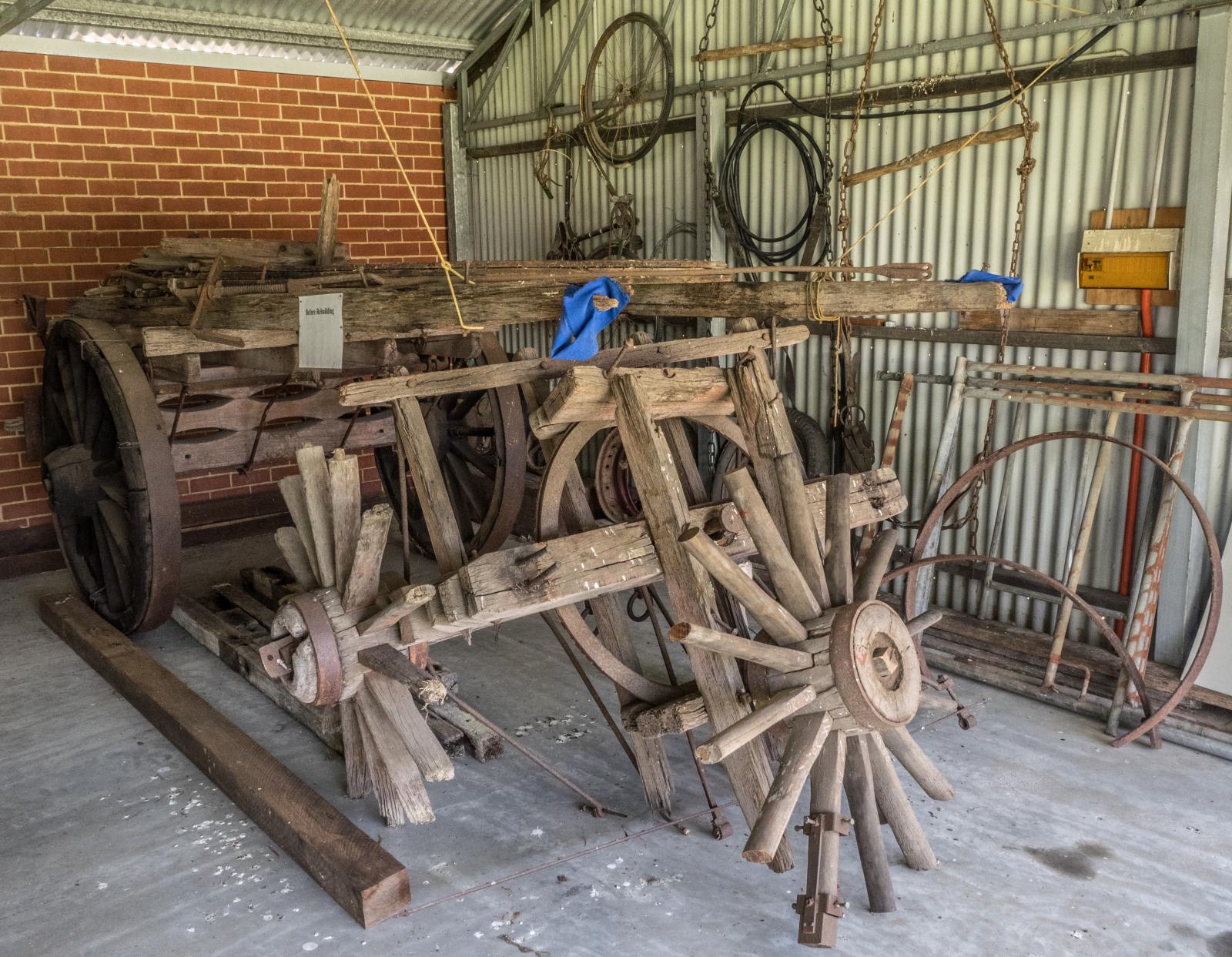 The condition of the wagon when received at the Museum